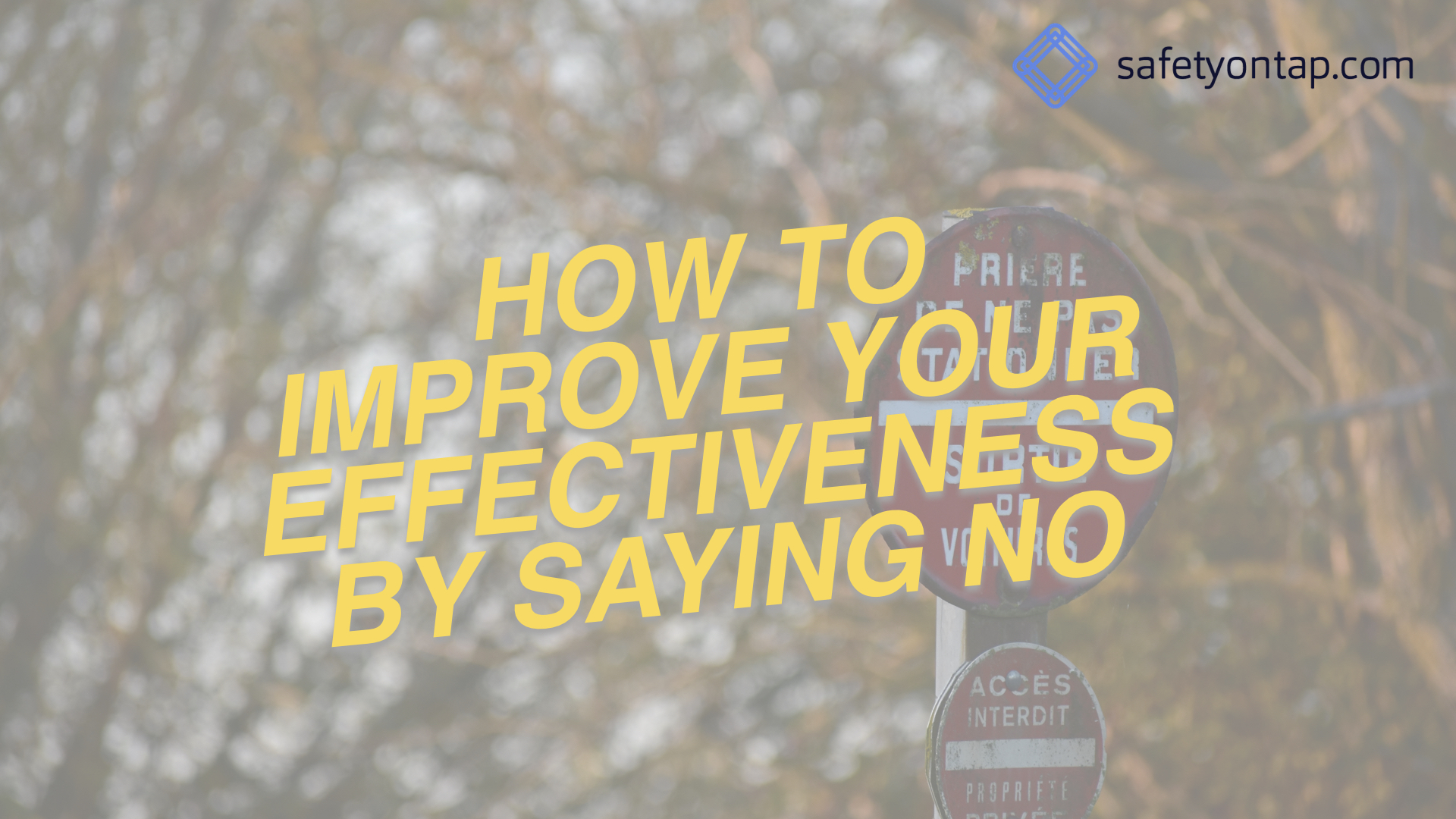 Ep061: How to improve your personal effectiveness by saying NO